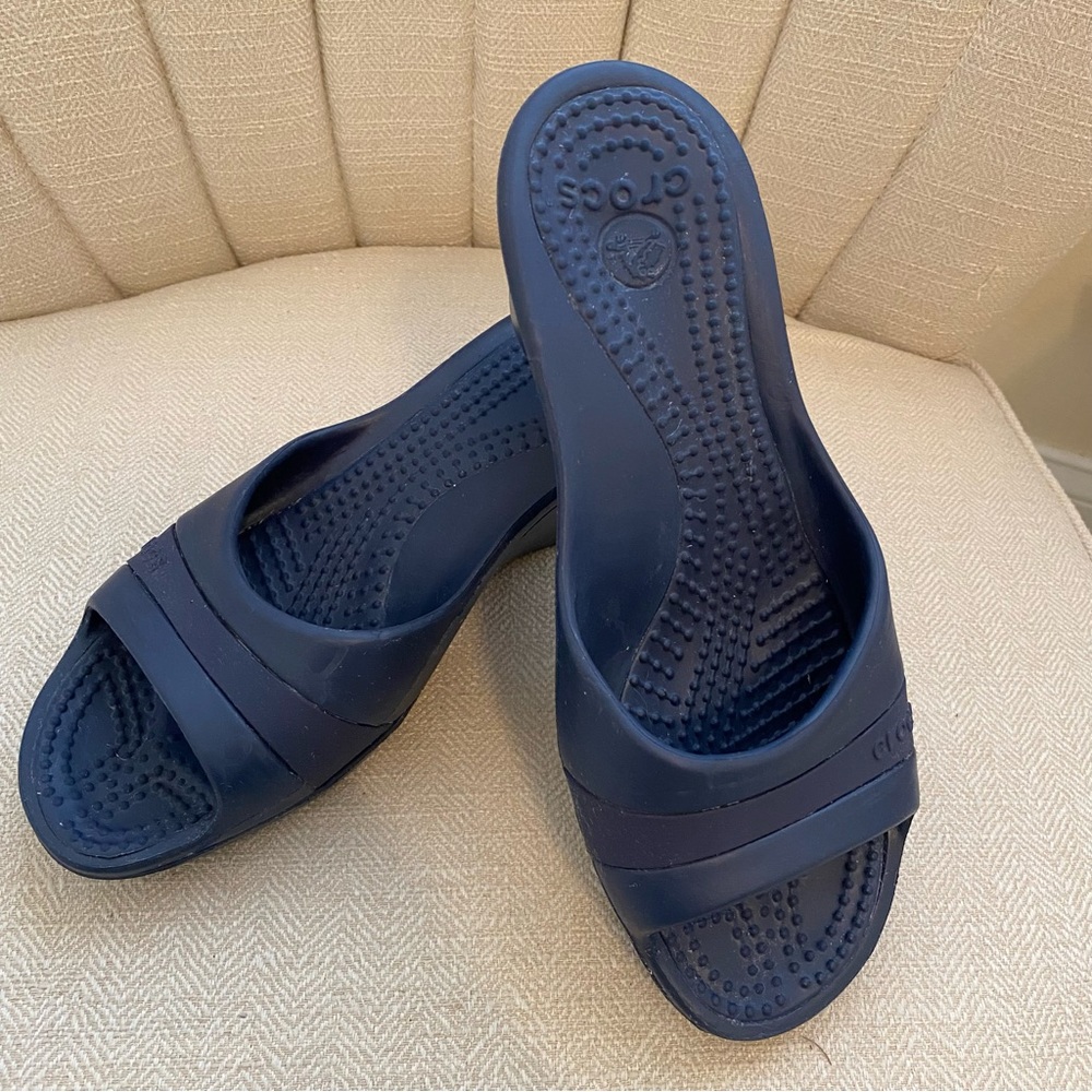 Crocs Wedges Navy Blue